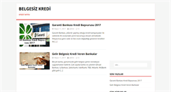 Desktop Screenshot of belgesizkredi.com