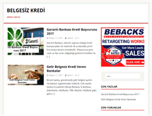 Tablet Screenshot of belgesizkredi.com